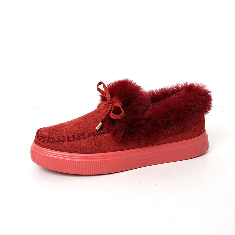 Faux Fur Moccasin Slippers