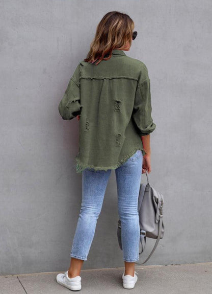 Raw Edge Denim Jacket