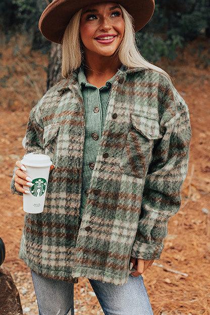 Fuzzy Plaid Shacket