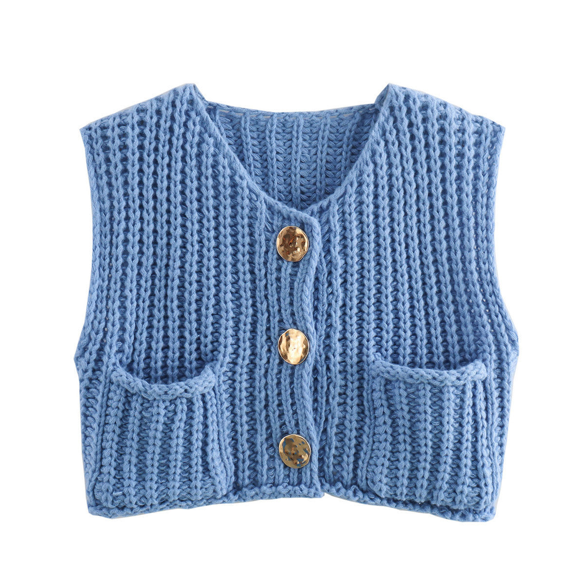 Chunky Top Down Sweater Vest