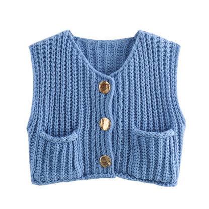 Chunky Top Down Sweater Vest