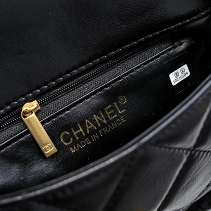 Shearling Lambskin Gold-Tone Metal Flap Bag