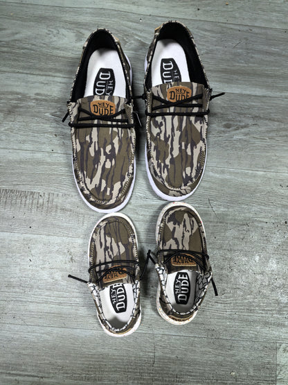 Kids Camo checkered cute dude shoes