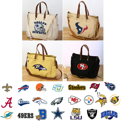 Football Canvas Tote Bag