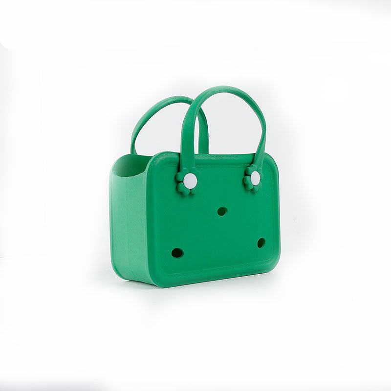 Floral Button Mini Bogg Bag