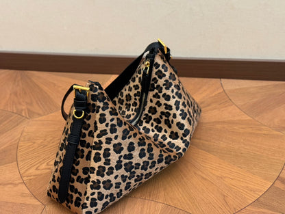 Leopard Print Snap Hobo