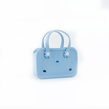 Floral Button Mini Bogg Bag
