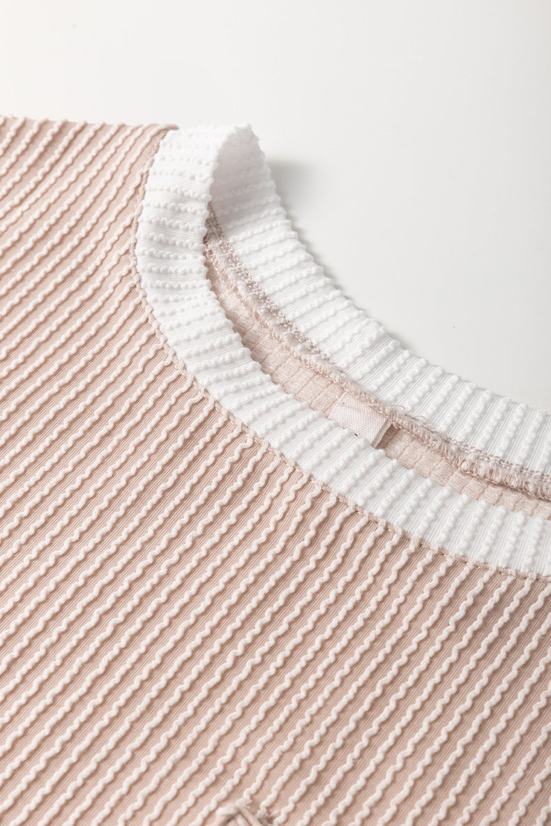 Cap Sleeve Textured Tops
