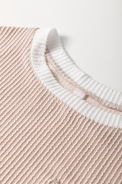 Cap Sleeve Textured Tops