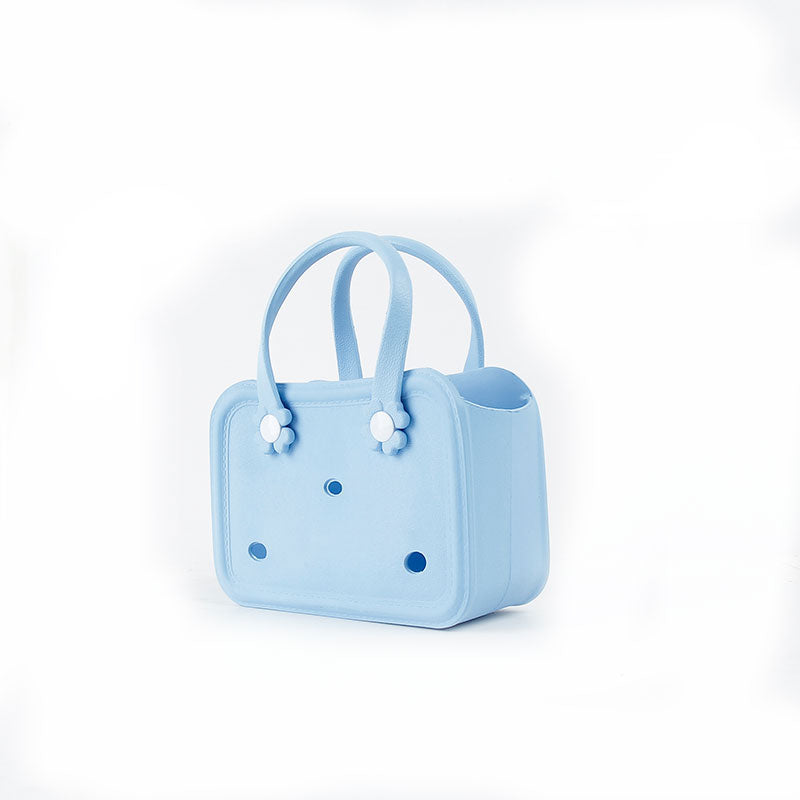 Floral Button Mini Bogg Bag