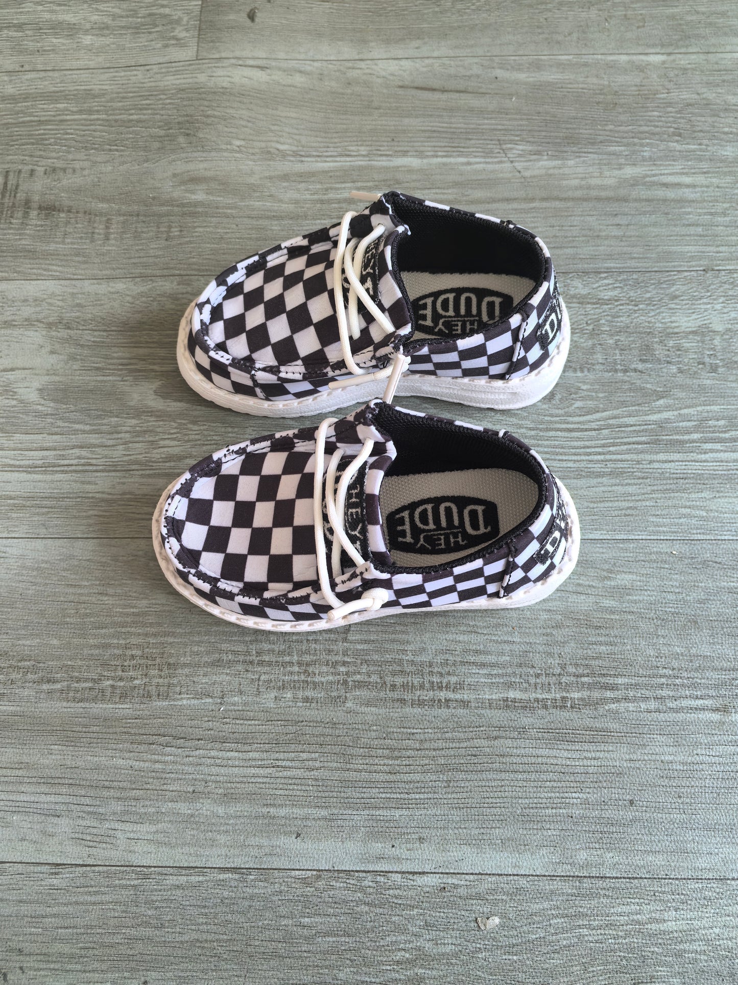 Kids Camo checkered cute dude shoes