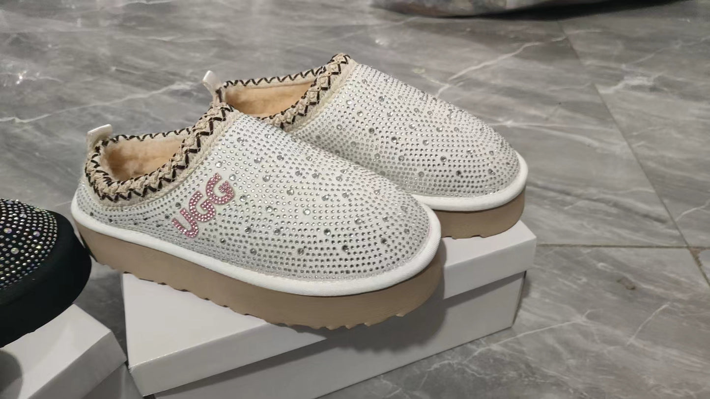 Platform Sparkle Cozy Slip On