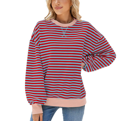 Classic Striped Oversized Crewneck