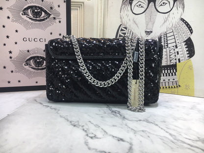 Marmont Flap glitter crossbody bag