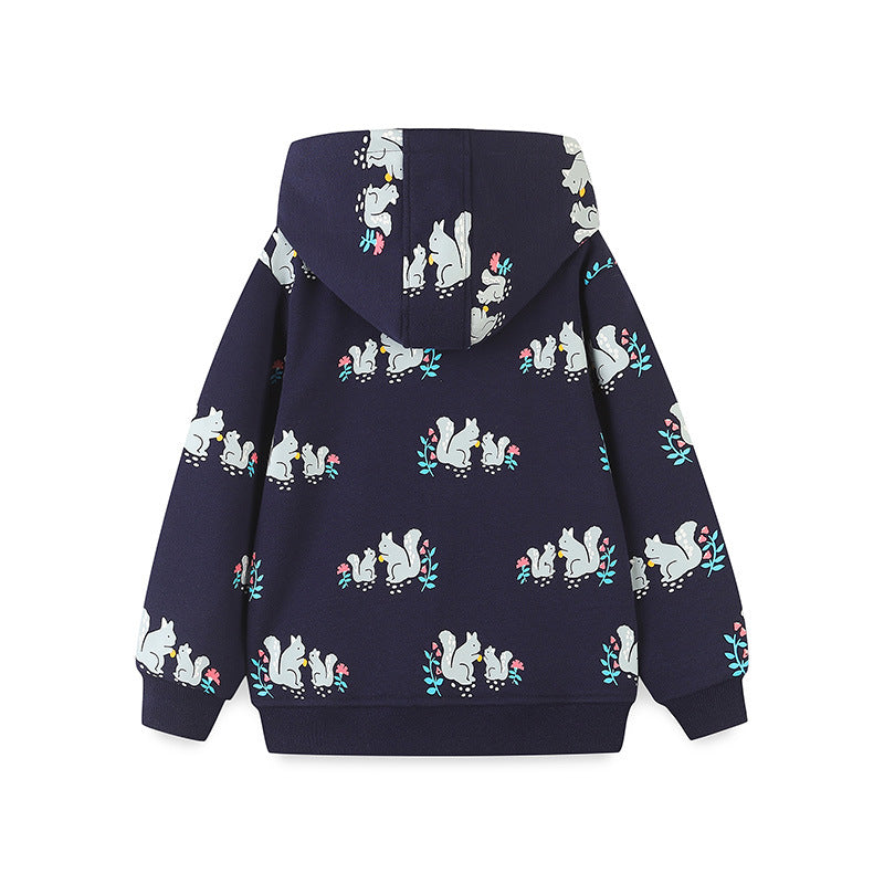 Squirrel Printed Hoodie