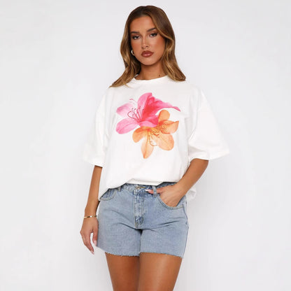 Flower Print Baby Tee
