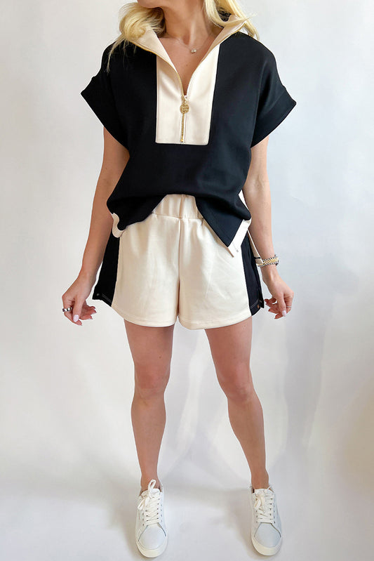 Black Sand Poppy Pullover Set