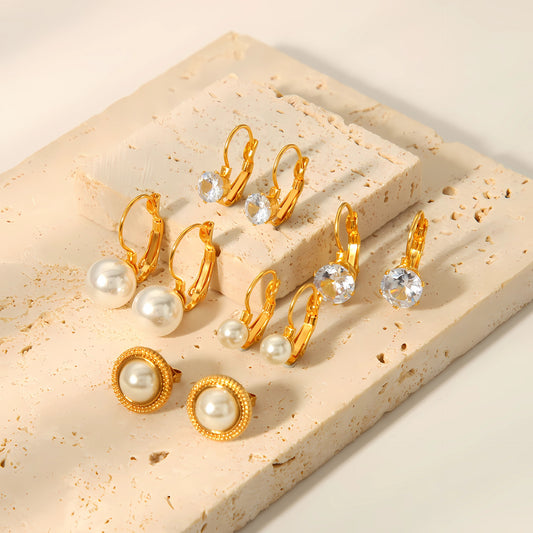 Faux Pearl Vintage Clip-on Earrings