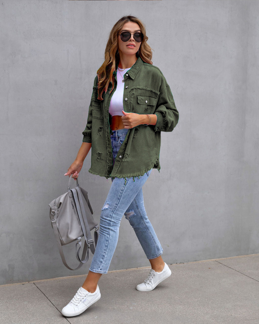 Raw Edge Denim Jacket