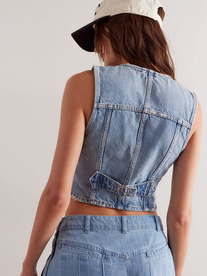 Tailored Denim Vest