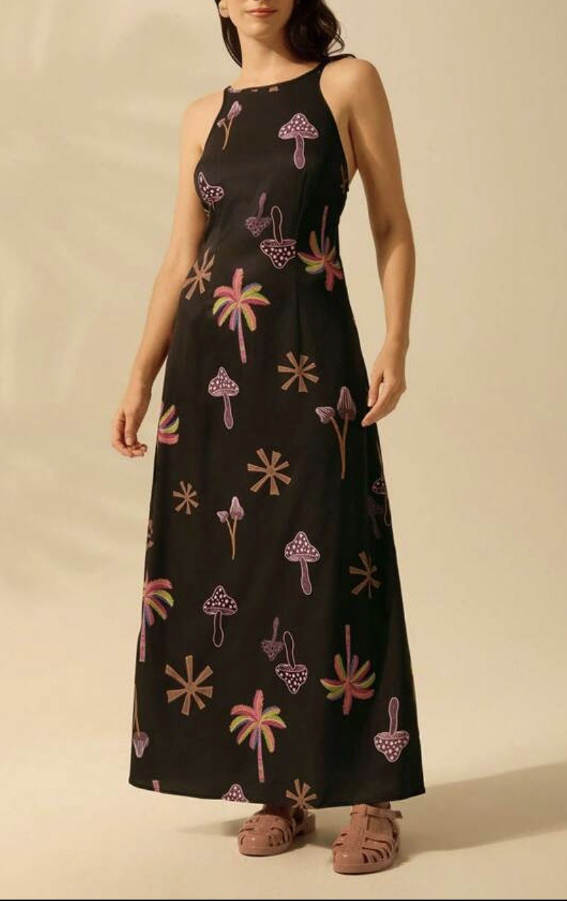 Boho Tropical Sleeveless Dress