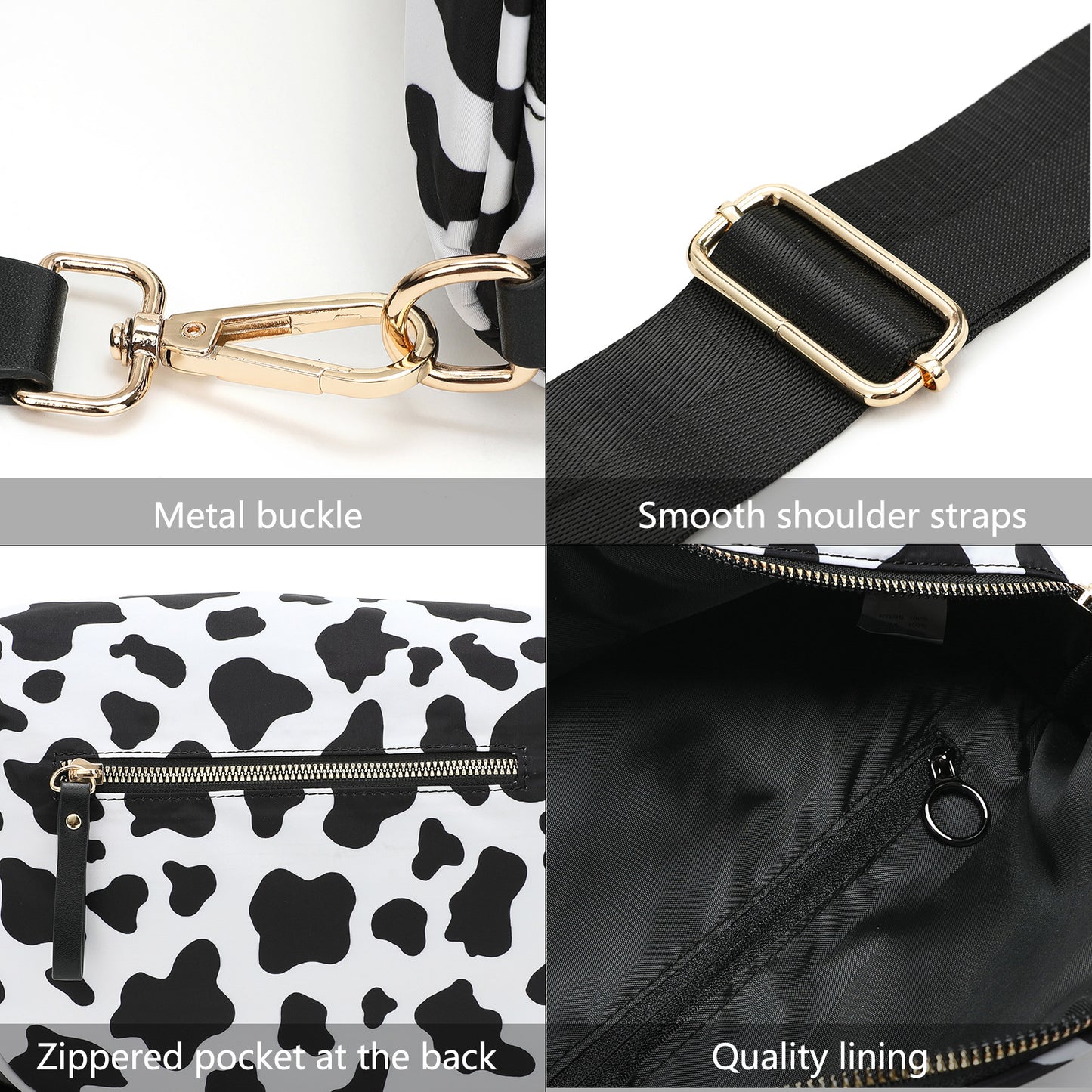 Checkered Nylon Bum Bag