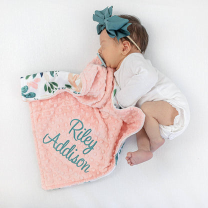 Personalized Baby Checkered Blanket