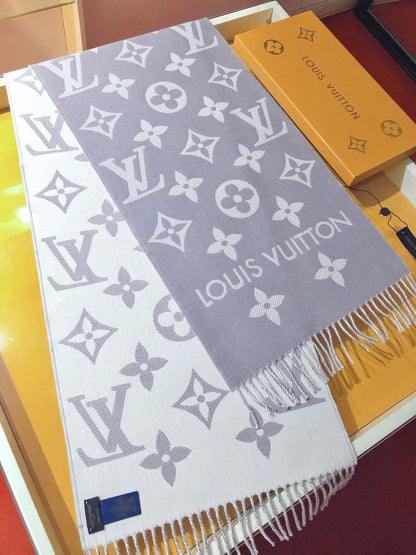 Double-Sided Jacquard Imitation Cashmere Monogram Scarf