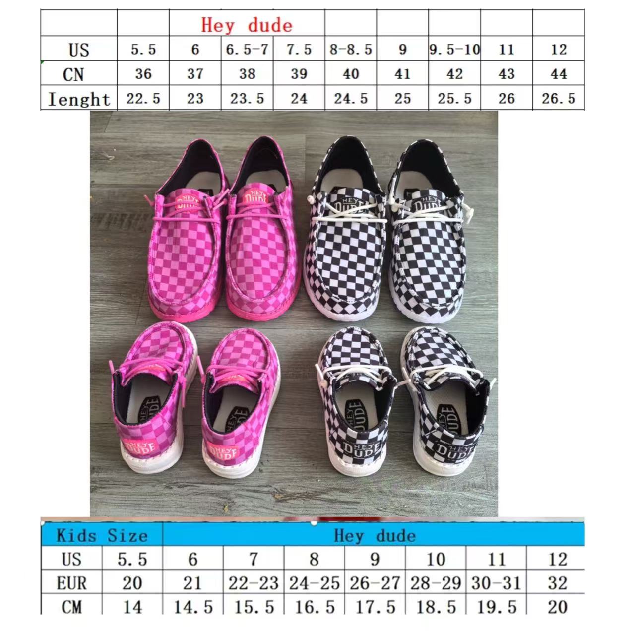 Kids Camo checkered cute dude shoes