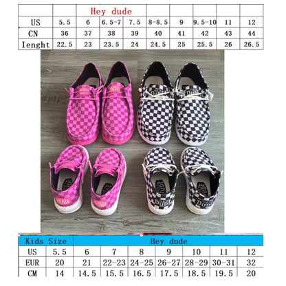 Kids Camo checkered cute dude shoes