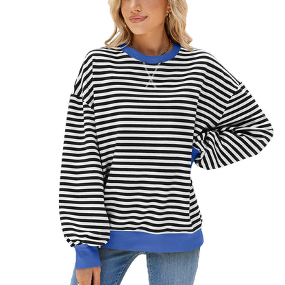 Classic Striped Oversized Crewneck