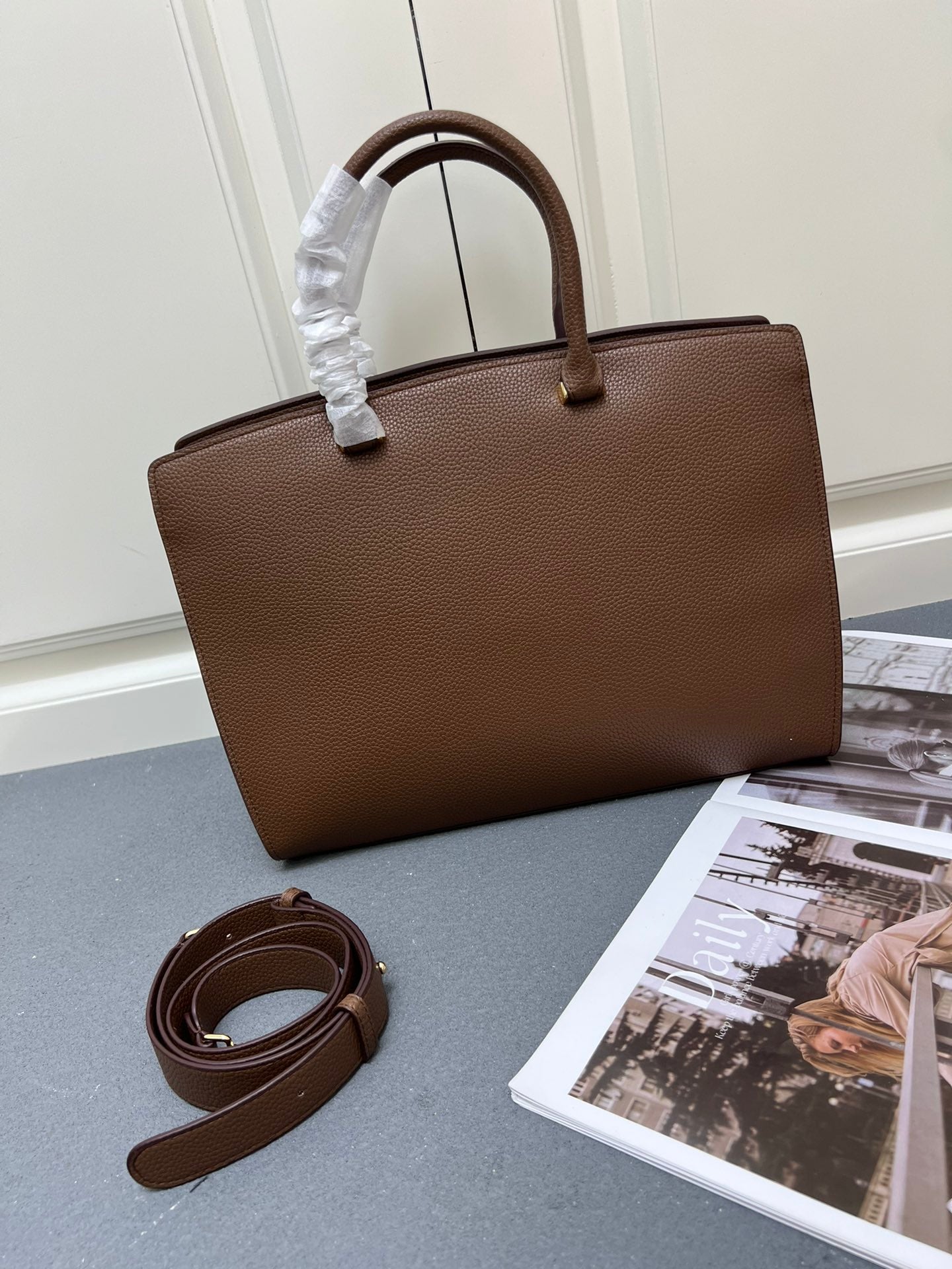 Blossom Hammered Leather Handbag and Shoulder Strap