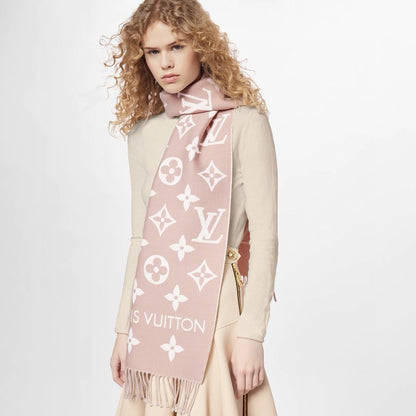 Double-Sided Jacquard Imitation Cashmere Monogram Scarf