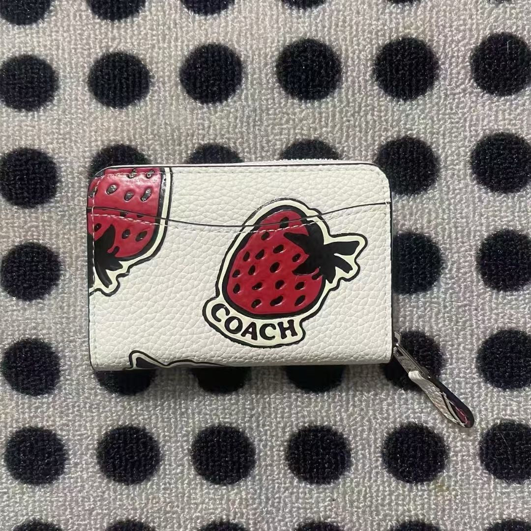 Billfold Wallet With Strawberry Print