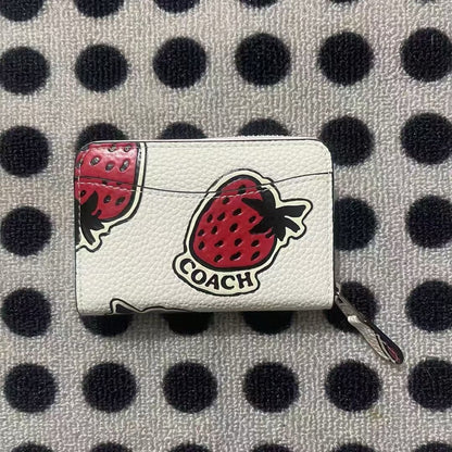 Billfold Wallet With Strawberry Print