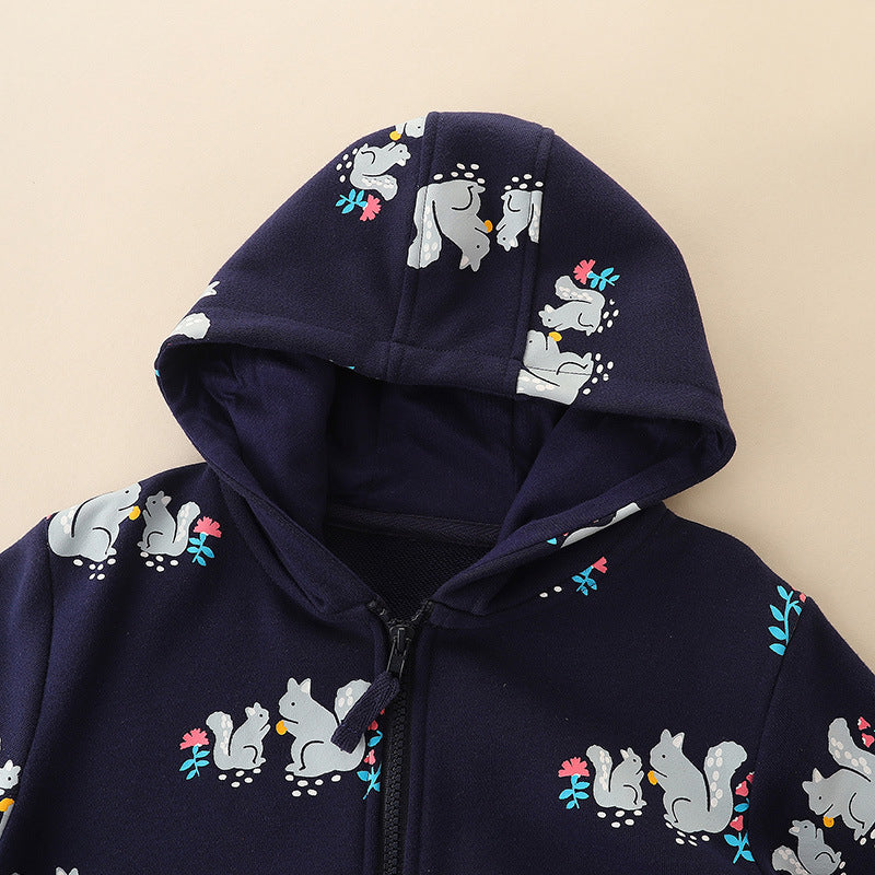 Squirrel Printed Hoodie