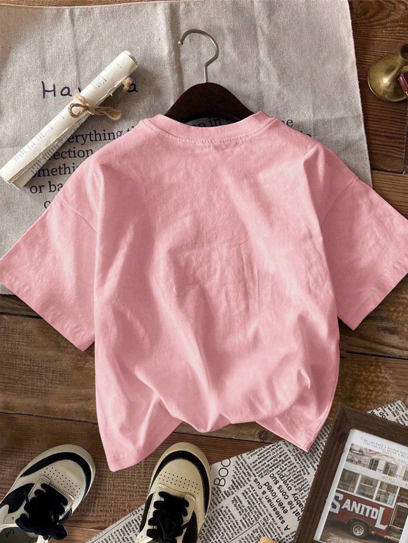 Loose Fit Strawberry Print Tee