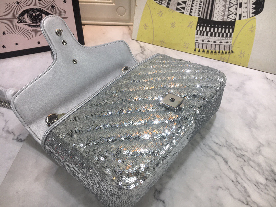 Marmont Flap glitter crossbody bag