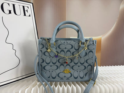Coach Tote Bag with Bag Chain