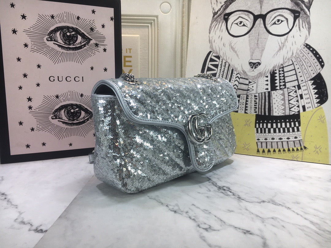 Marmont Flap glitter crossbody bag