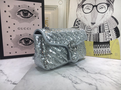 Marmont Flap glitter crossbody bag