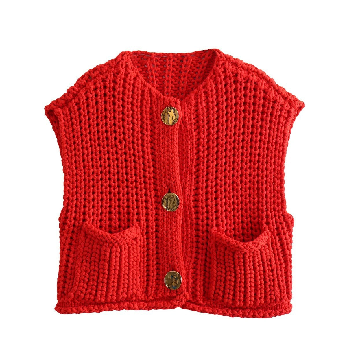 Chunky Top Down Sweater Vest