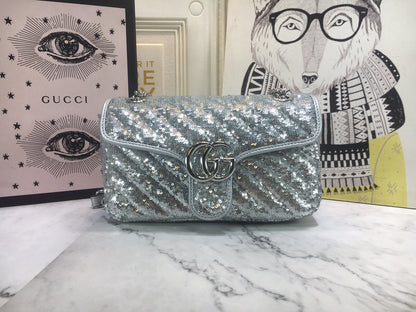 Marmont Flap glitter crossbody bag