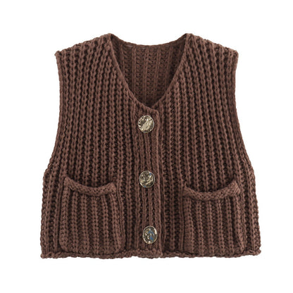 Chunky Top Down Sweater Vest