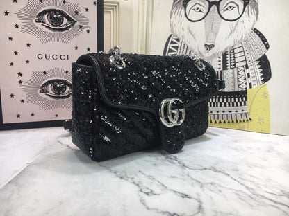 Marmont Flap glitter crossbody bag