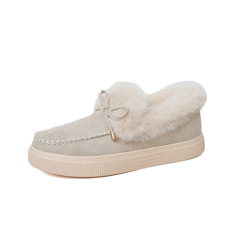 Faux Fur Moccasin Slippers