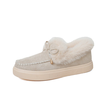 Faux Fur Moccasin Slippers