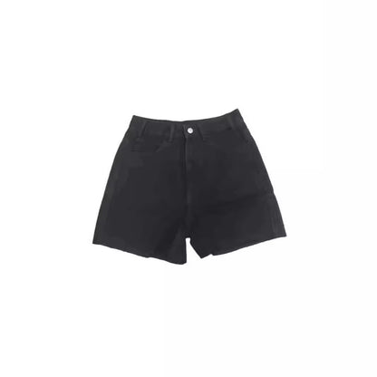 Denim Shorts With Raw Hem