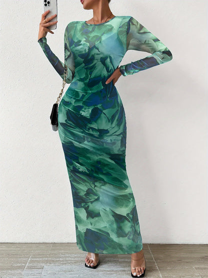 Women's Tie-Dye Pleated Dress