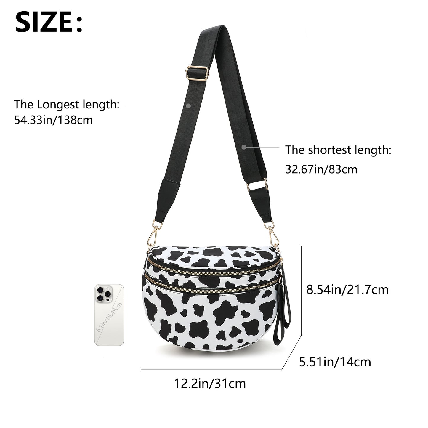 Checkered Nylon Bum Bag